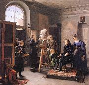 Carl Christian Vogel von Vogelstein Ludwig Tieck sitting to the Portrait Sculptor David dAngers oil painting